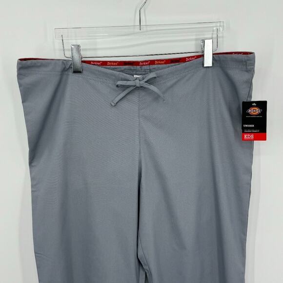 Dickies EDS Signature gray adjustable drawstring waist unisex scrub pants - Picture 2 of 8